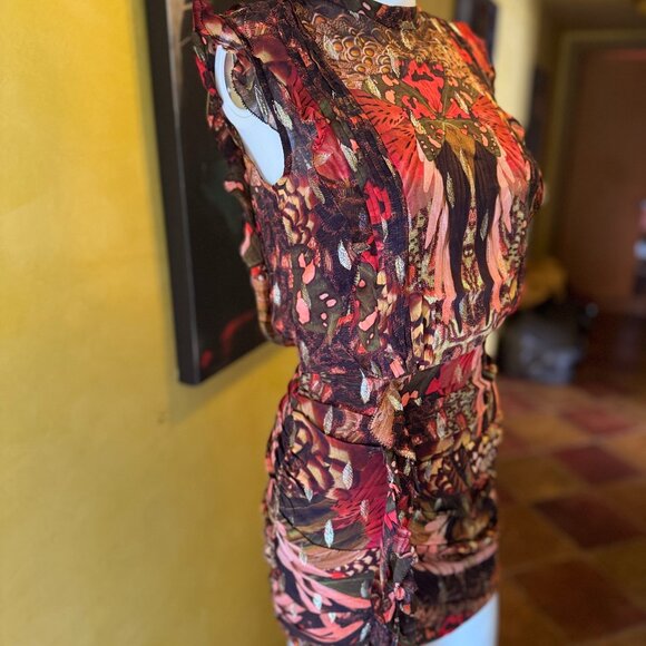 NWT! AllSaints 'Hali Gene' Ruffle Sleeve Midi Dress - Size US 2 - Picture 9 of 16